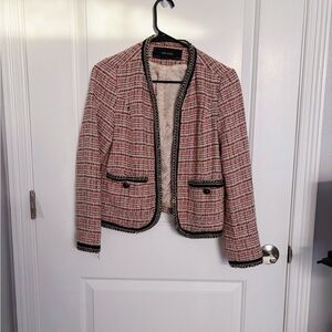 Zara Pink Tweed Blazer
